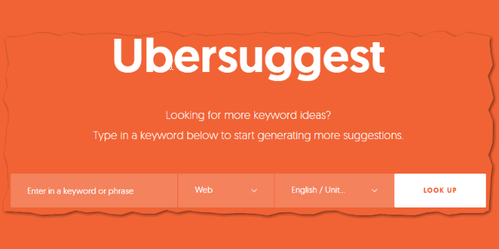 UberSuggest : The Best FREE Keyword Research Tool