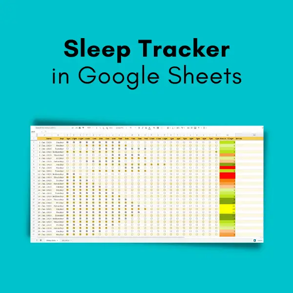 Sleep Tracker in Google Sheets